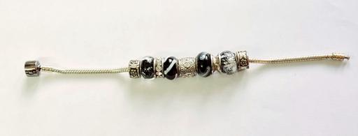 Buy & Sell West Midlands Wolverhampton - Photos for Vintage Black Glass Beads And Silver Bracelet