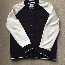 Navy and blue causal jacket 100 persent cotton press studs opening brought from next