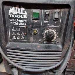 Mac Tools T136
135amp gasless
(can run with gas but you need the hose)
perfect for car bodywork
first £70 takes it as it's taking up shelf space.
Can demo.
Surplus to requirements
