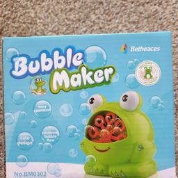here's a frog shape bubble maker

great fun and makes lots of bubbles.

collection from RM6 6EP

Cash on collection