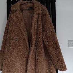 pretty little thing teddy bear coat size 12 over sized