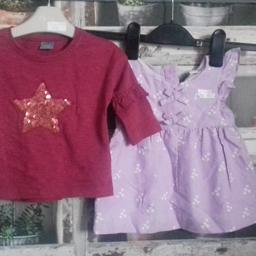 THIS IS FOR A SMALL BUNDLE OF CLOTHES 

1 X BRAND NEW - PURPLE DRESS WITH WHITE HEARTS FROM HATLEY - BUTTONS DOWN THE BACK WITH THREE BUTTONS

1 X BRAND NEW - PURPLE T-SHIRT WITH HEART THEME FROM NEXT 


PLEASE SEE PHOTO