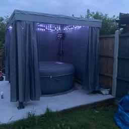Selling my hot tub , nothing wrong with it.grey colour with all chemicals and tools to clean , also has remote for lights led installed , sorry no box for tub .£100 collection only.  OOS