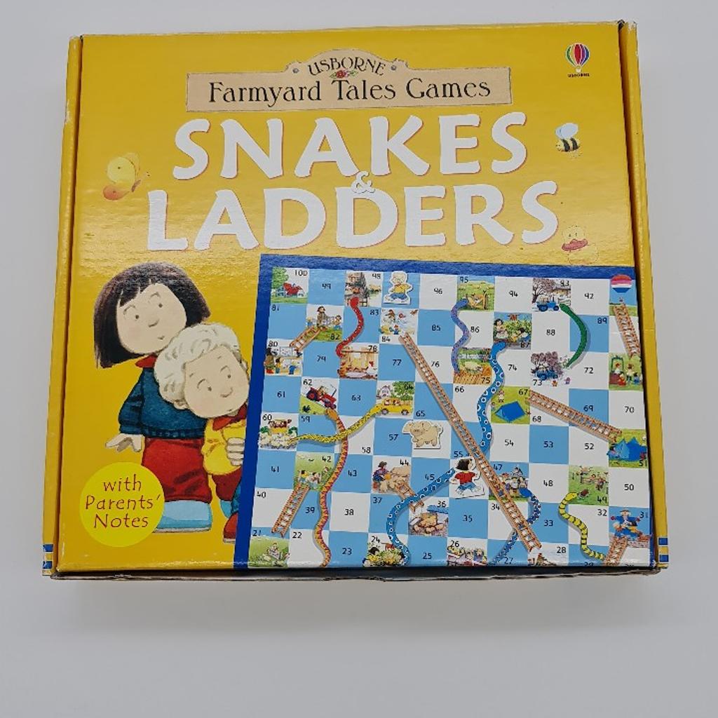 Usborne Farmyard Snakes And Ladders Game in North West Leicestershire