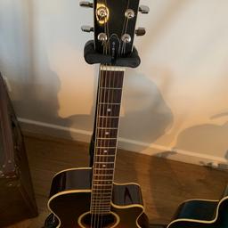 Selling an Epiphone EO-1, Vs Orville Gibson. Beautiful slim body guitar. I believe that this was made in 1994 going off the serial number.
There has been some minor restoration to the back of the guitar but doesn’t affect it. Hence the much lower price than its worth.
I have seen these sell used for £279 as they are quite rare now.
All electrics are fully working.
I would consider a trade for effects pedals or guitars of similar value 
Stand not included
Can deliver locally
