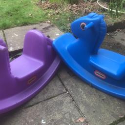 2 x little tikes plastic rockers
Have been well used & have been left in the garden for a while, need a good clean off but have loads of life left in them
Collection only from WV5 Wombourne 
Thanks for looking