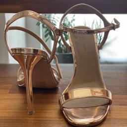 Schuhe Gold Sandaletten High heels Größe 38
