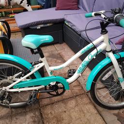 lovely girls bike, suit 5yrs upwards 
very good condition 
everything works as it should 
20" wheels 
6 speed gears 
£30 priced to sell .
B14 KINGS HEATH