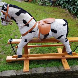 lovely horse in good condition made by carousel of crewe/England..
genuine leather saddle harness and reins 
H 40"
L 54"
lovely horse for any childs room
SORRY NO HOLDING 
B14 KINGS HEATH 
CAN DELIVER LOCAL