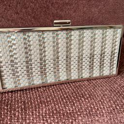 Oasis Chain Clutch Bag
Silver colour
The phone would fit easily.
New with tag