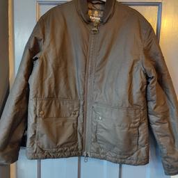 Barbour International wax injection jacket large in black, worn about 3-4 times, great condition.