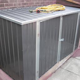 ( No offers on this as it's Like new condition).. Galvanised double door bike shed. Buyer would be best taking apart so they know how it goes back together. (easier to do than you think) as it comes in sections.. Will need a van or roof rack on the car. Selling cheap and can be viewed first if wanted..
