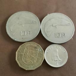 1969 Eire 10p, 1975 Eire 10p
2007 Gibraltar 5 pence
1964 Jersey 1/4 of a shilling.
Priced for all. Accept PayPal.