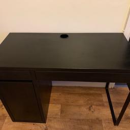 IKEA Micke desk in new condition. Selling in ikea for £75. I just don’t have room for it anymore. No offers due to the condition. Collection only Basingstoke. Colour black. 

Width - 105 CMS
Depth - 50 CMS
Height - 75 CMS