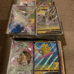 **PHOTO IS JUST TO SHOW MY STOCK THAT I CAN MAKE YOU A BUNDLE**

200 Pokemon card bundle-
You will get
200 random Pokemon cards from 2017 to 2022
2 ultra rares (V,GX,EX)
10 reverse holos
4 holos
It’s a great deal for what you get and how much they can cost in shops hence why I try to make and sale these for a decent price! I’ve had lots of happy customers in the past. All cards are 100% genuine. Postage is £3 on top of £10 if not collecting, can accept PayPal or bank transfer for payment.