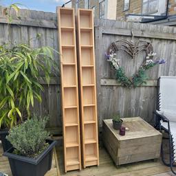 2 IKEA Tall Book shelves/DVD Shelving
Used
Very useful storage for someone with a beautiful/ flat or office / sitting room
One is more scuffed than the other but a bit of TLC won’t harm !
What you see is what you get !
I think someone will be chuffed to bits tbh ! Bargin ! 💪💪💪
Cash on collection only
Sorry, I don’t do PayPal :)

20 cm (7 ⅞")
17 cm (6 ¾")
15 cm (5 ⅞")
202 cm (79 ½")
See on IKEA website
GNEDBY
Adjustable shelves; adapt space between shelves
according to your needs.