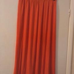 Atmosphere Ladies long orange skirt with elasticated waist - size 10

Tags removed but never been worn!