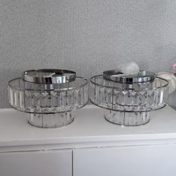 Two chrystal effect ceiling lights in working order. Look lovely in place.
£16 ONO offers Welcome.