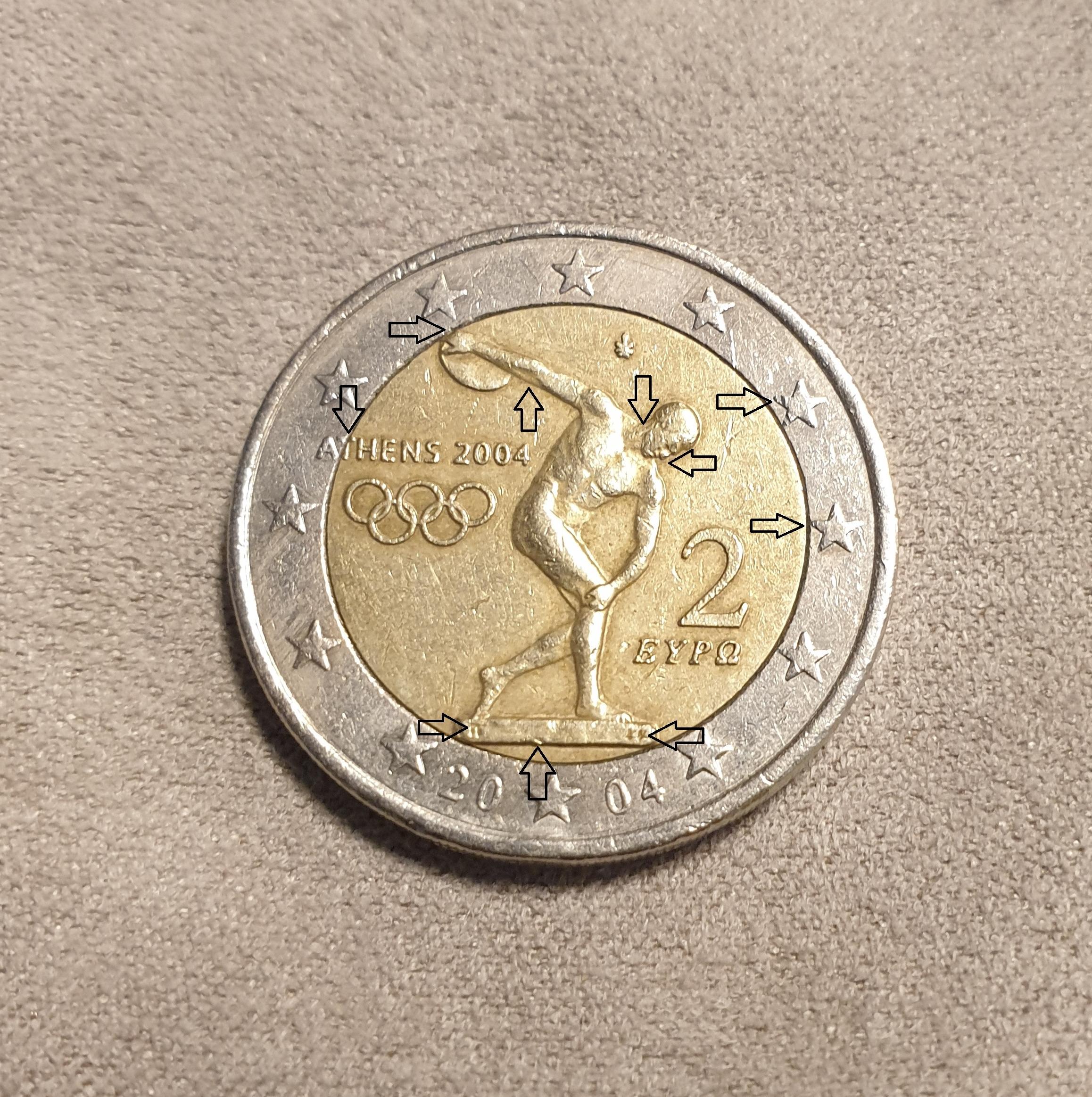 Fehlprägung 2 Euro Gedenkmünze 2004 Olympia in 64646 Heppenheim für 800,00 € zum Verkauf Shpock DE