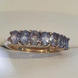 9ct Gold Tanzanite 

size N

If you are not happy with the ring once you receive it if you send it back we will give you a complete refund of the purchase price

Posted 1st class sign for

 If you have any doubts of my honesty please look at my feedback

 Please feel free to ask any questions