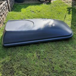 large roof box 68" long x 32" wide
Good condition
collection Rushall WS4 1HP
possible delivery if local