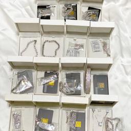 Here’s is joblot of Qianse jewellery. Boxes are old but all are in perfect resale or for gifts.
There’s mix of necklaces and bracelets
Please see all pics as they’re part of description. Any questions please ask.