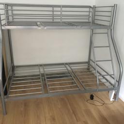 Double bottom single top bunk beds
No mattresses just frame
Collection from hove only
Gotta go ASAP
Will take to pieces for moving
Good sturdy frame.