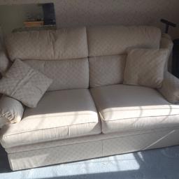 This is a lovely two seater fabric sofa for the spare room for guests to sleep on . In great condition.