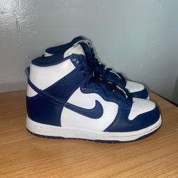 Children’s size 11.5 nike high dunks. Selling as too small for my son. In excellent condition as been well looked after. Will consider postage at extra cost.
