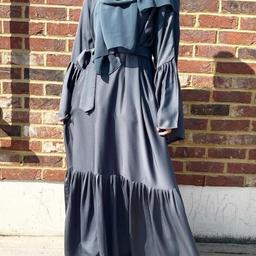 New abaya good quality nida silk comes with matching scarf size 52,56,58