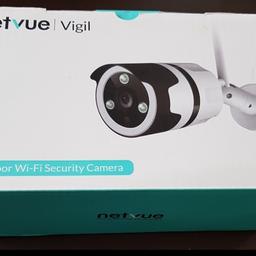 two boxed wireless security cameras unused with instructions comparable with Alexa collection from pr1 area