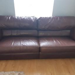 large brown leather sofa. Very good condition and so comfortable.