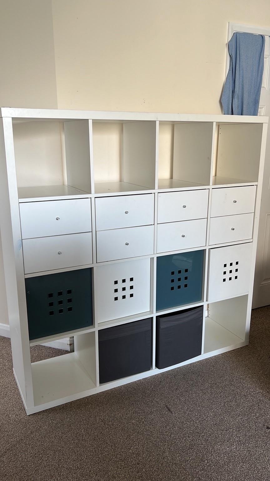 IKEA Kallax unit box storage shelves drawers in E3 Hamlets for £100.00
