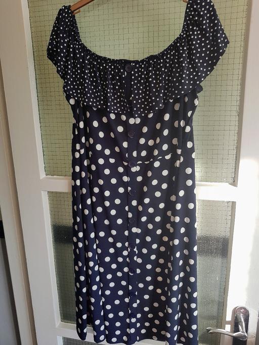 Buy & Sell South East London Brixton - South East London - Photos for Navy & Cream Oasis A-Line Skater Style Dress