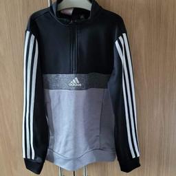 boys adidas zip up jumper age 9/10 years good brilliant condition