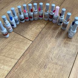 16 bottles of orly gel fix nail polish. All have been opened and used but all more than half full. Have just been sitting there so need a good shake. Collection only from b68 . 
Normally approx £7 a bottle