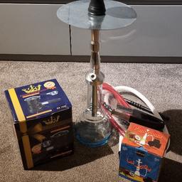 Hi I'm selling my shisha pot. 

Bought and was only used once. Comes with coal burner. More or less brand new box of coconut coal. 2 pipes and tongs. Selling as a bundle. 

Collection only in Shoreditch E2 please.