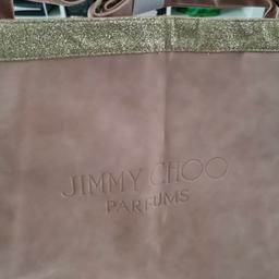 Jimmy Choo Large Blush Pink Glitter Gold Shopper Bag.

47/35/13