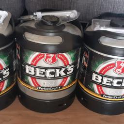 3 6L becks beer kegs Collection from Leeds 9 East end park