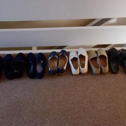 4 x shoes, 1 x saddles, 1 x flip flops, 3 x slippers and 1 x trainers. most sizes are 6, loads of wear left in them slippers are new. free to collector.