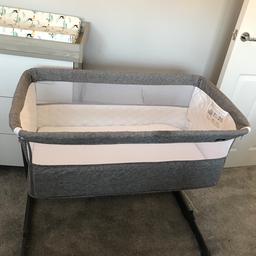 Bedside crib with height and incline adjustments.
Only used a few times as baby preferred mosses basket.
Perfect condition, no marks or stains
Smoke / pet free home
Collection from Wednesfield