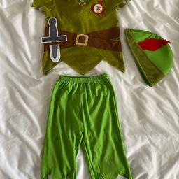 Peter pan fancy dress outfit 
2-3years
Worn and used but perfect for dressing up
Collection southwater or happy to post for additional £3.50 Royal Mail second class