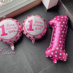 Ballon 1. Geburtstag Mädchen 
Können mit Gas oder Luft befüllt werden

Sind zu verschenken! 
(Selbstabholung)
