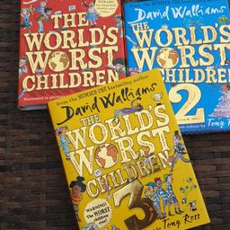 set of David Walliams books x3
worlds worst children 1,2 &3
all hard cover books used but in good condition 

collection only please from Tamworth