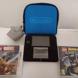 Nintendo 2DS with 2 Games And Accessories £45
Contents
Nintendo 2DS with Stylus
Official 2DS Charger ( has a slight split in the lead 
Official 2DS Protective Case
2 Games Which Include
Lego Marvel Super Heroes Universe In Peril &
Lego Batman 2 DC Super Heroes
On other sites
Postage Available