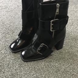 Patent river island boots, never been worn. New with labels, size 5.
