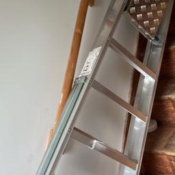 Strong ladders rust free so can be stored outside.8 tread platform ladders.just recently bought still have security fasterner tags on them.5 year guarantee.see photos for weight and height.bought from Ladders Direct for £169.00