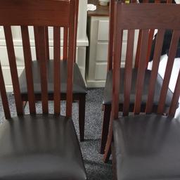 4 dining chairs good condition few scratches here and there due to just storing them hardly used