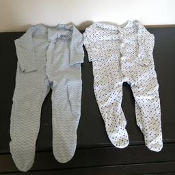 2 x sleepsuits. 3-6 months from F&F at Tesco. £1 for both.

Both in great condition and can be machine washed and tumble dried and I have washed in non bio ready for sale.

Collection only from a pet and smoke free home on the Sandhills Estate, Leighton Buzzard.

Check out my other items for babies to 24 months too!