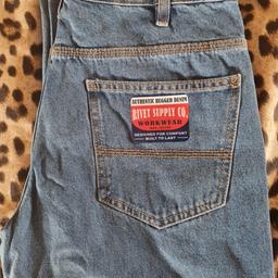 Size 30 waist, 34 leg mens denim jeans brand new with tag, never worn, regular fit